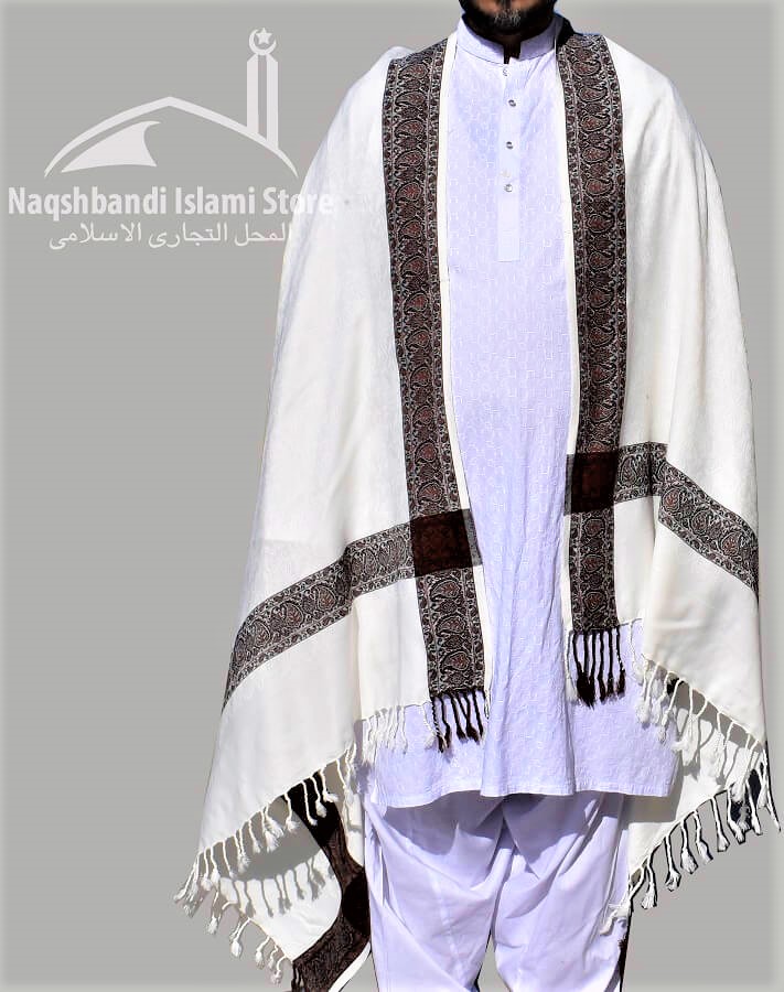 White shawl cheap for men